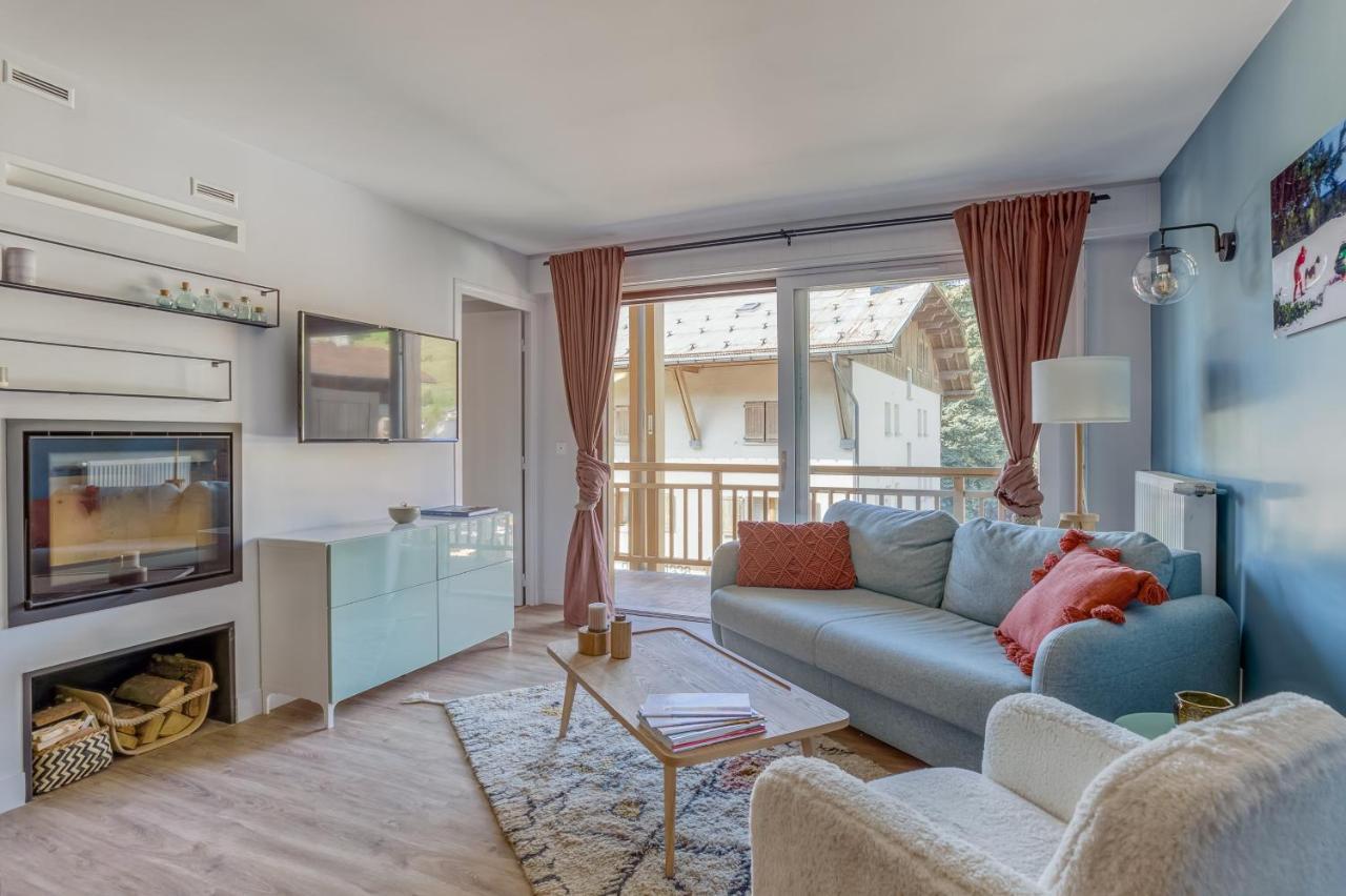 Rare ! Appartement Renove Dans Le Village Pieton De Megève Exteriör bild